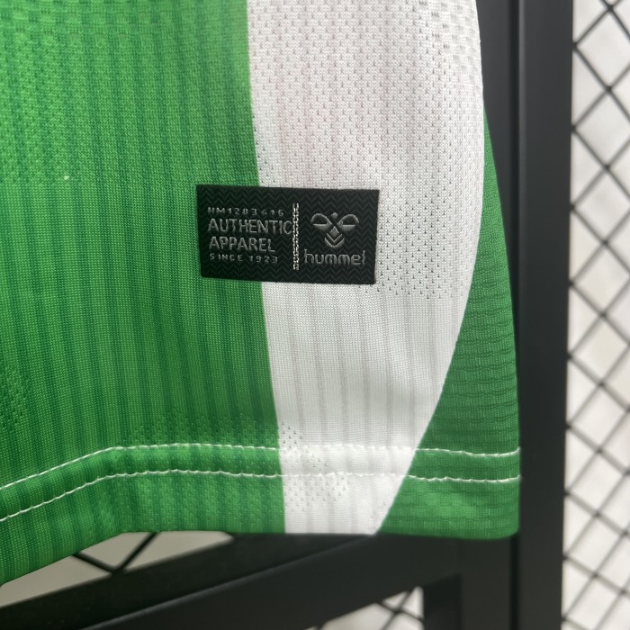 with Laliga Patch Fan Version 2025-2026 Real Betis Home Soccer Jersey Football Shirt