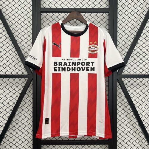 Fan Version 2025-2026 PSV Eindhoven Home Soccer Jersey Football Shirt