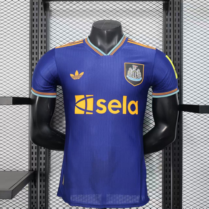 Player Version 2025-2026 Newcastle United Third Away Blue Soccer Jersey Football Shirt
