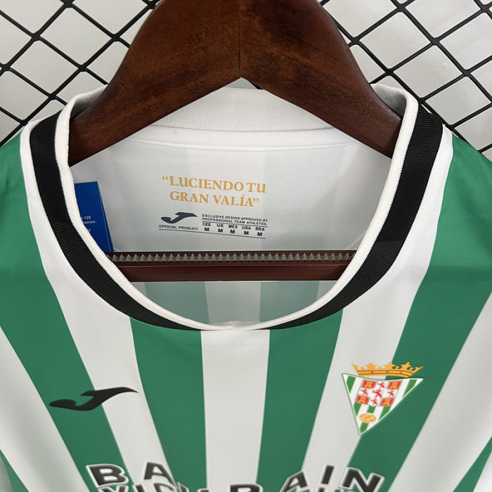 with LALIGA Patch Fan Version 2025-2026 Córdoba Home Soccer Jersey Cordoba Cordoba Football Shirt