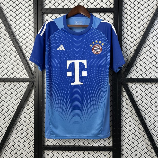 Fan Version 2025-2026 Bayern Munich Blue Goalkeeper Soccer Jersey Bayern Munchen Football Shirt