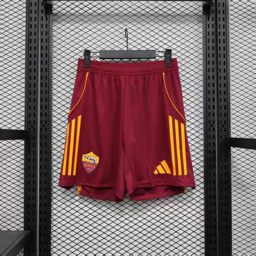 Player Version 2025-2026 As Roma Home Soccer Shorts Football Shorts