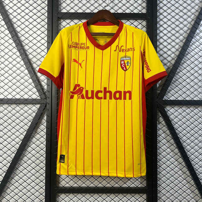 Maillot Lens Fan Version 2025-2026 RC Lens Home Soccer Jersey Football Shirt