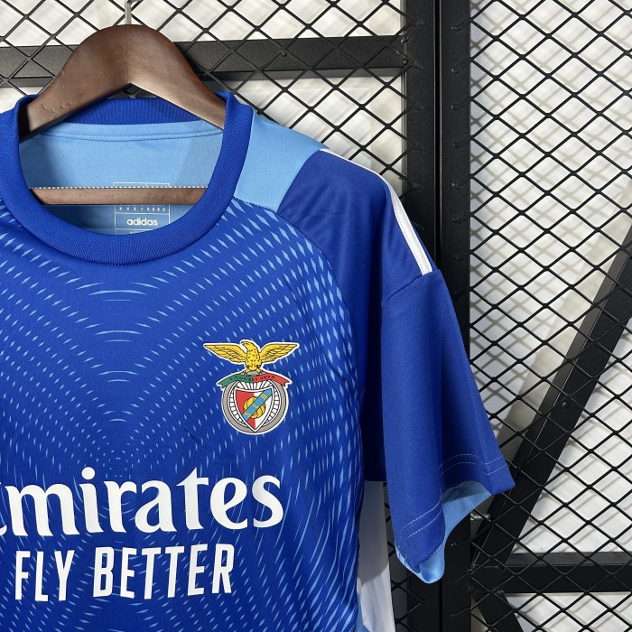 Fan Version 2025-2026 Benfica Blue Goalkeeper Soccer Jersey Football Shirt