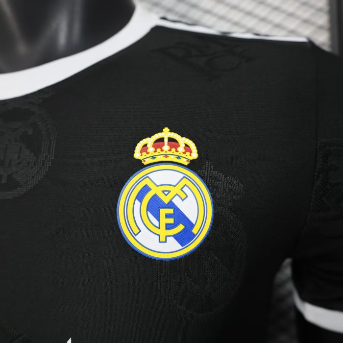 Player Version 2025-2026 Real Madrid Black Special Version Soccer Jersey Real Football Shirt