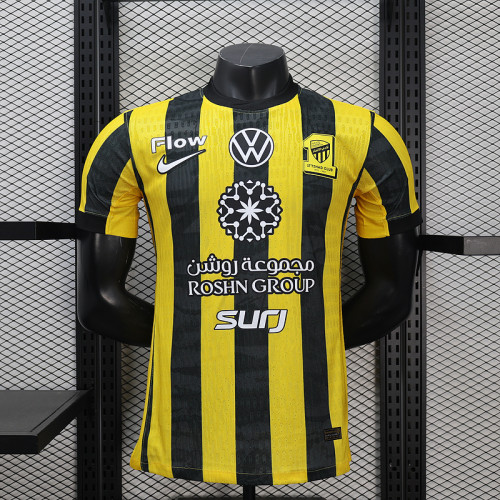 Player Version 2025-2026 Al-Ittihad Home Soccer Jersey Football Shirt