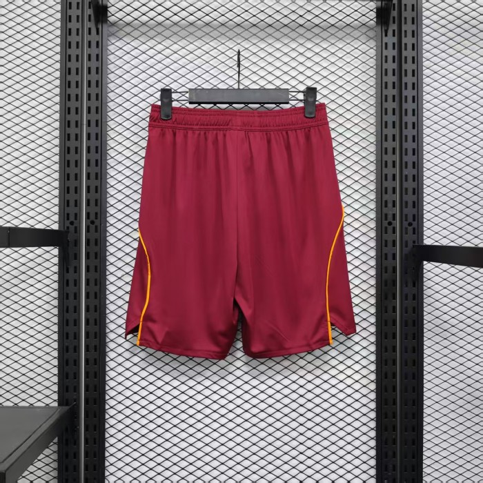 Player Version 2025-2026 As Roma Home Soccer Shorts Football Shorts