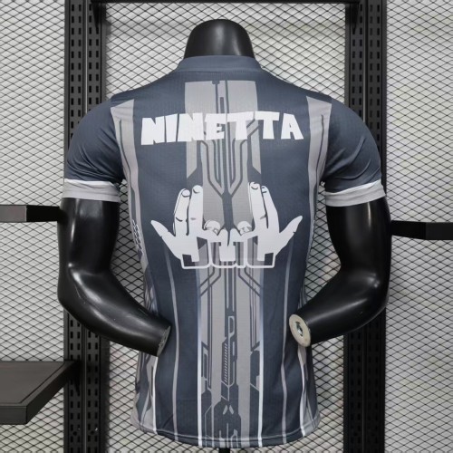 Player Version 2025-2026 Olympique de Marseille Black/Grey Special Edition Soccer Jersey Football Shirt
