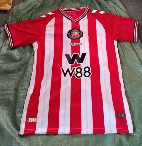 Fans Version 2025-2026 Sunderland Home Soccer Jersey Football Shirt