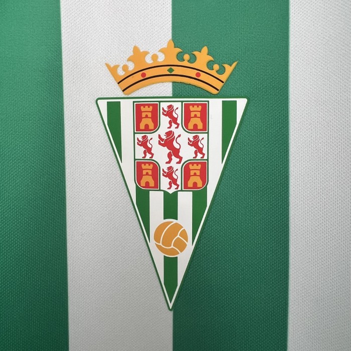 with LALIGA Patch Fan Version 2025-2026 Córdoba Home Soccer Jersey Cordoba Cordoba Football Shirt