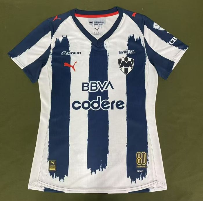 Women 2025-2026 Monterrey 80th Anniversary Home Soccer Jersey Girl Football Shirt