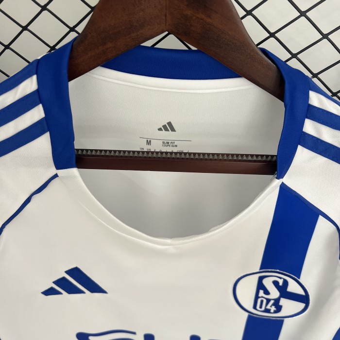 Fan Version 2025-2026 Schalke 04 Away White Soccer Jersey Football Shirt