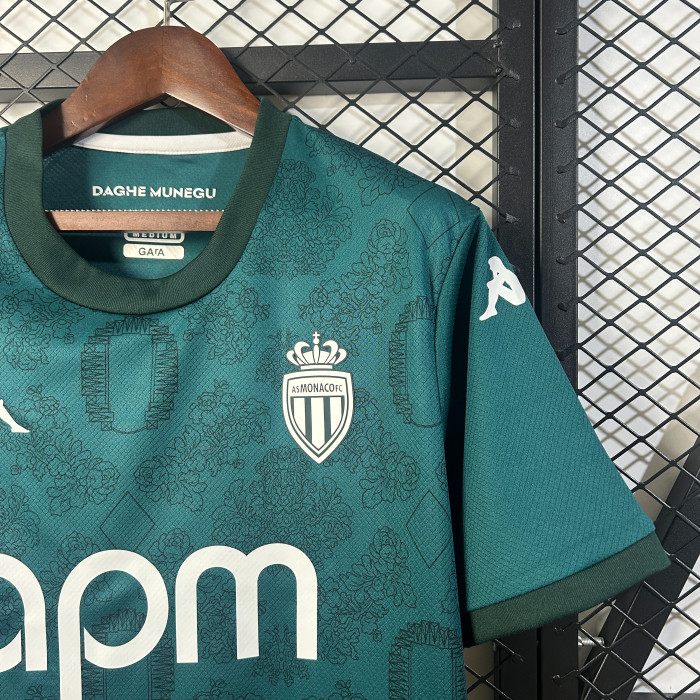 Fan Version 2025-2026 AS Monaco Third Away Green Soccer Jersey Football Shirt