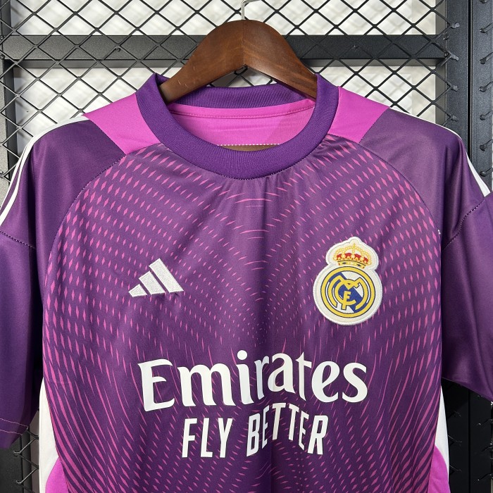Fans Version 2025-2026 Real Madrid Purple Goalkeeper Soccer Jersey Real Football Shirt