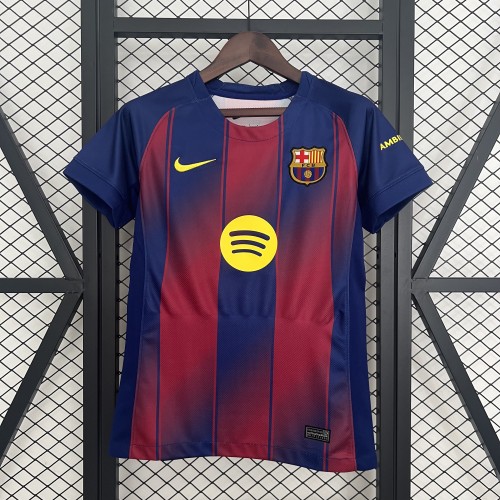 Women 2025-2026 Barcelona Home Soccer Jersey Girl Football Shirt