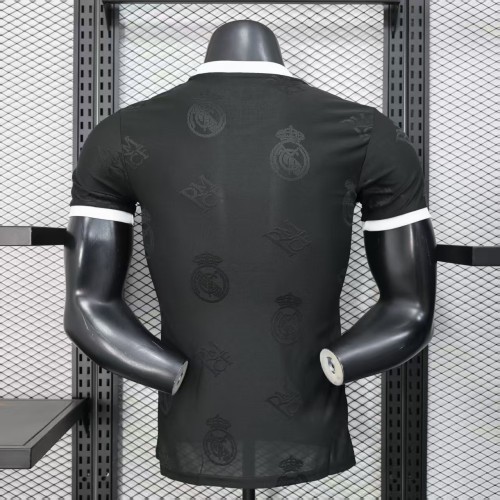 Player Version 2025-2026 Real Madrid Black Special Version Soccer Jersey Real Football Shirt