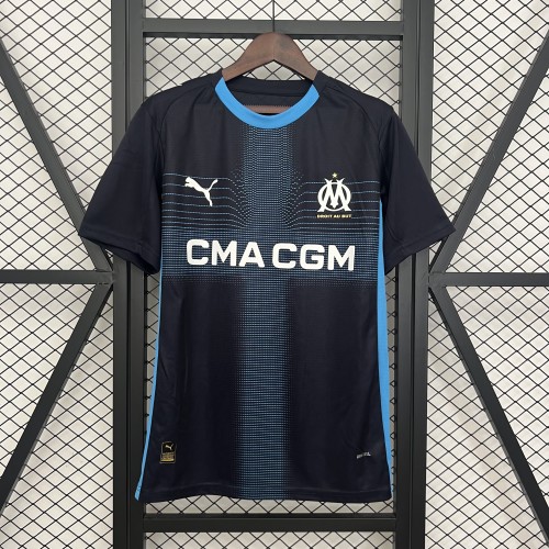 Fan Version 2025-2026 Olympique de Marseille Away Soccer Jersey Football Shirt