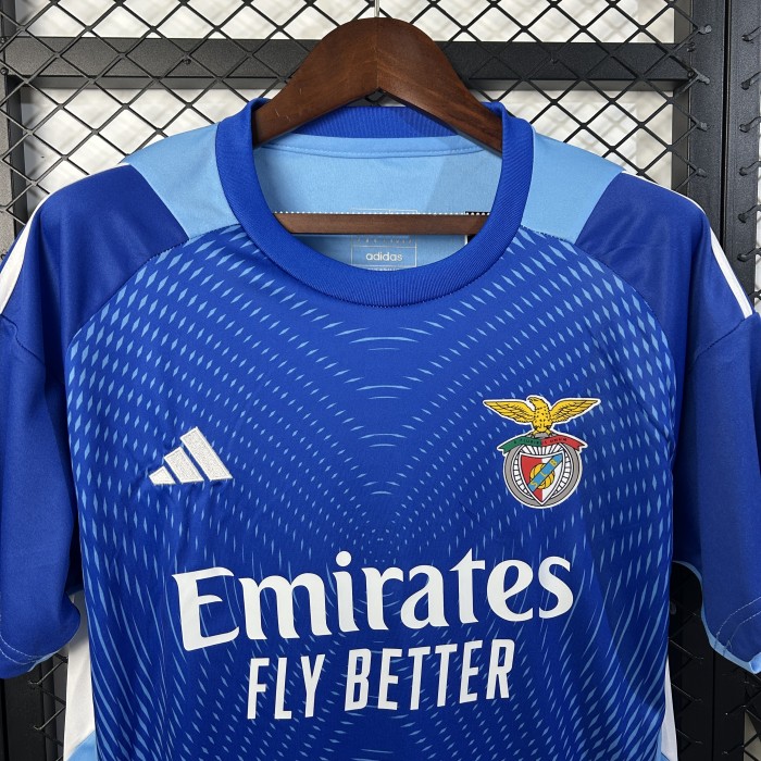 Fan Version 2025-2026 Benfica Blue Goalkeeper Soccer Jersey Football Shirt