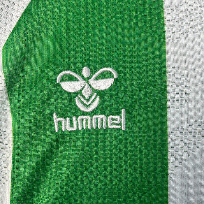 Youth Uniform Kids Kit 2025-2026 Real Betis Home Soccer Jersey Shorts Child Football Set