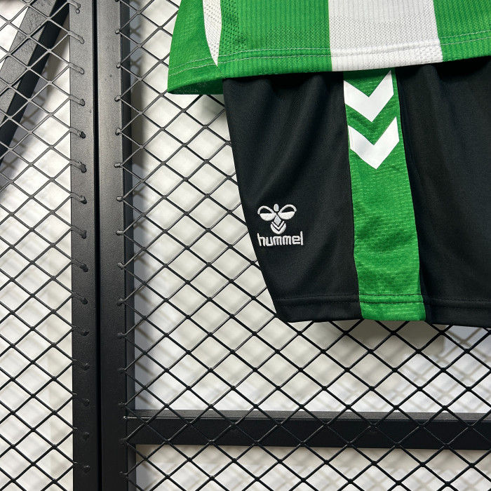 Youth Uniform Kids Kit 2025-2026 Real Betis Home Soccer Jersey Shorts Child Football Set
