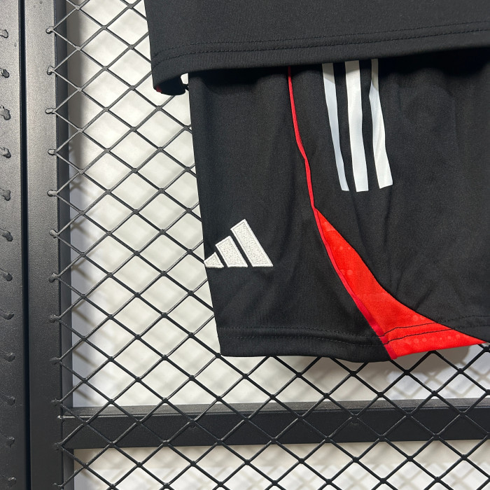 Youth Uniform Kids Kit 2025-2026 Benfica Black Soccer Training Jersey Shorts Child Football Set