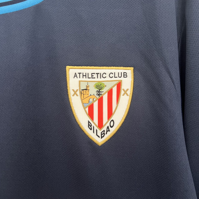 Fan Version 2025-2026 Athletic Bilbao Away Dark Blue Soccer Jersey Football Shirt
