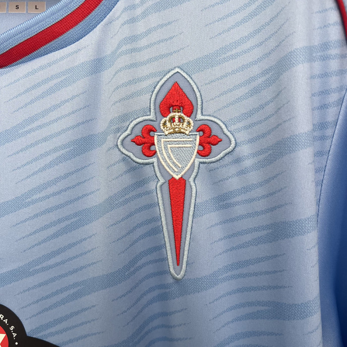 with Laliga Patch Fans Version 2025-2026 Celta de Vigo Home Soccer Jersey Football Shirt