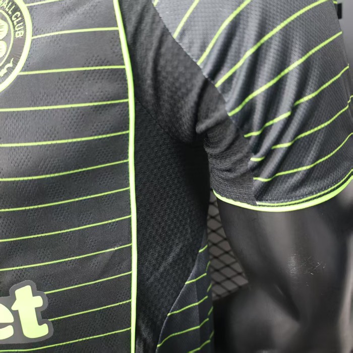 with Sponor Logo Player Version 2025-2026 Celtic Away Soccer Jersey Football Shirt