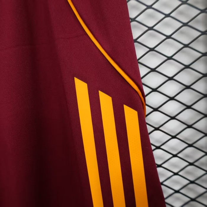 Player Version 2025-2026 As Roma Home Soccer Shorts Football Shorts
