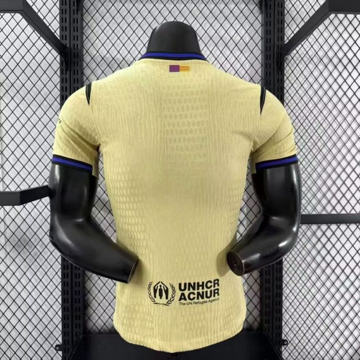 without Sponor Logo Barca Camisetas de Futbol Player Version 2025-2026 Barcelona Away Soccer Jersey