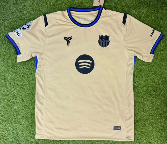 with UCL Patch Barca Camisetas de Futbol Fans Version 2025-2026 Barcelona Away Soccer Jersey