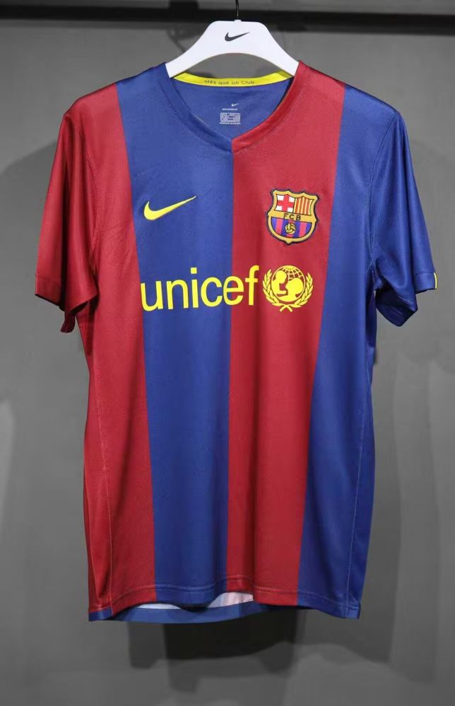 with Sponor Logo Retro Jersey Player Version 2006-2007 Barcelona Home Soccer Jersey