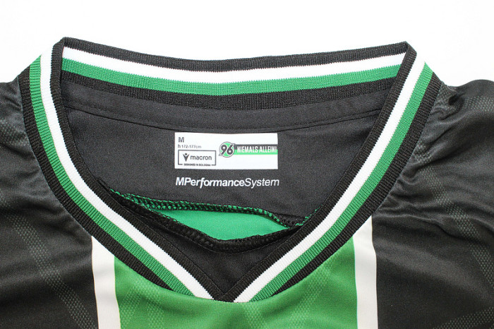 with Bundesliga Patch Fan Version 2025-2026 Hannover 96 Away Black Soccer Jersey Football Shirt