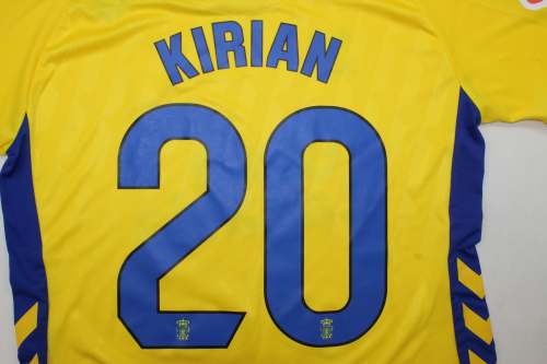 with LALIGA Patch Fan Version 2025-2026 Las Palmas KIRIAN 20 Home Soccer Jersey Football Shirt
