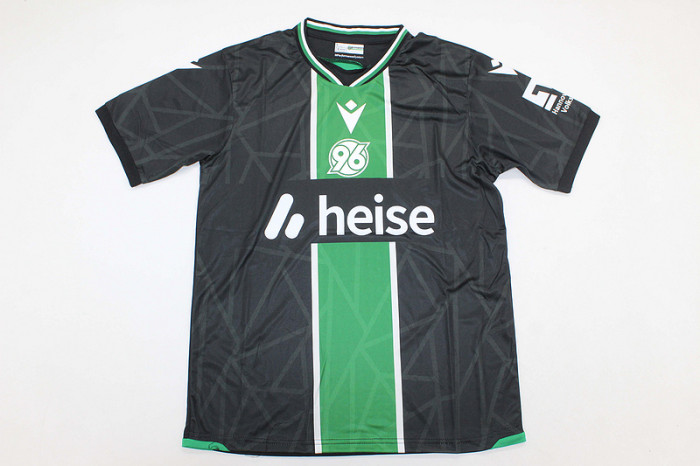 Fan Version 2025-2026 Hannover 96 Away Black Soccer Jersey Football Shirt