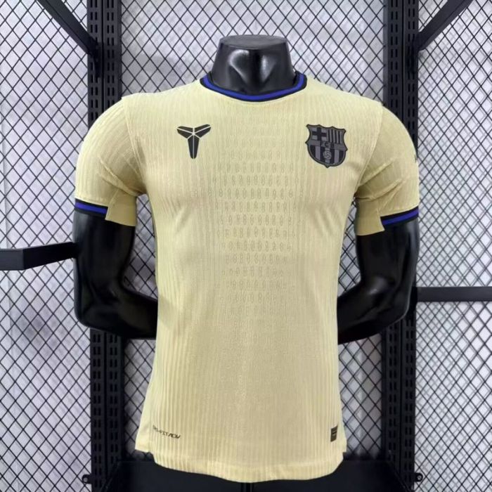 without Sponor Logo Barca Camisetas de Futbol Player Version 2025-2026 Barcelona Away Soccer Jersey