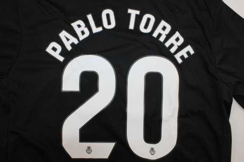 with Laliga Patch Fans Version 2025-2026 Mallorca PABLO TORRE 20 Third Away Black Soccer Jersey Football Shirt