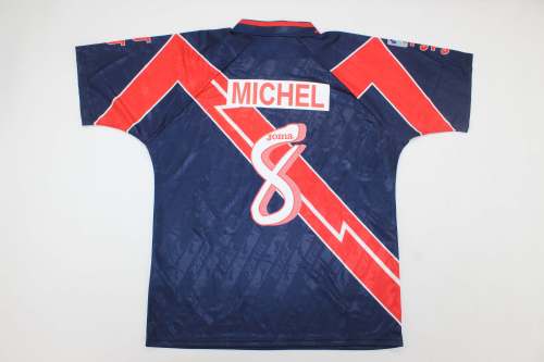 Retro Jersey 1995-1996 Rayo Vallecano MICHEL 8 Away Soccer Jersey Vintage Camisetas de Futbol