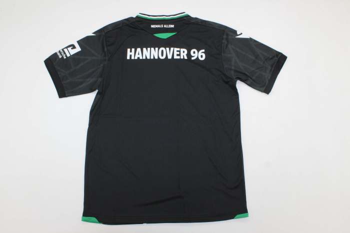 Fan Version 2025-2026 Hannover 96 Away Black Soccer Jersey Football Shirt
