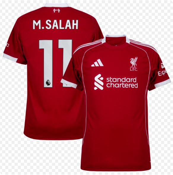 Fan Version 2025-2026 Liverpool M.Salah 11 Home Soccer Jersey Football Shirt