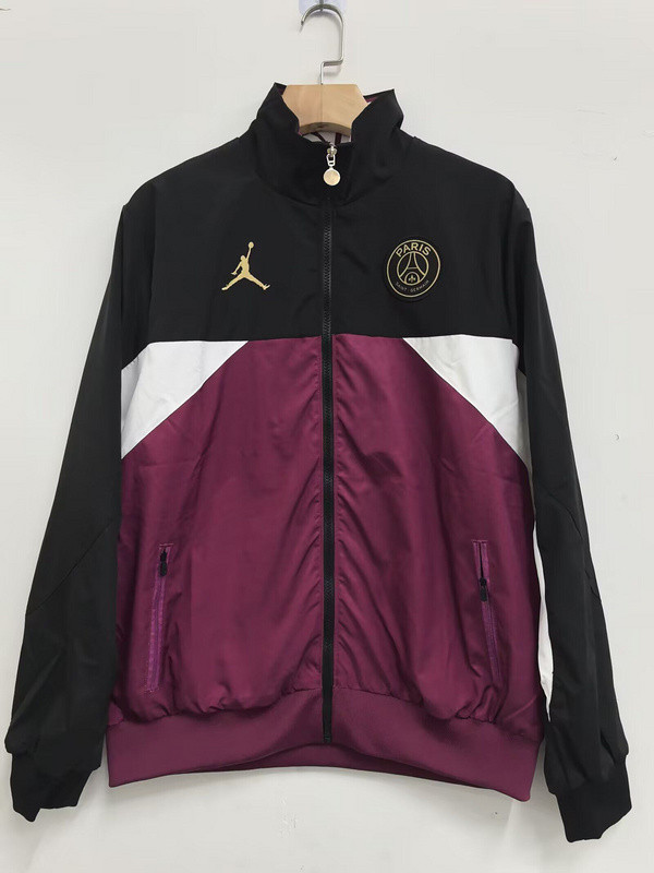 2025-2026 PSG Black/Purple Soccer Windbreaker Jacket Football Jacket