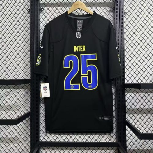 Fan Version 2025-2026 Inter Milan Black NFL Jersey 25 Shirt