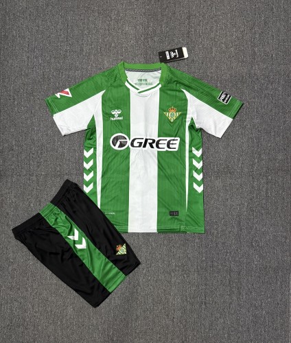 with LALIGA Patch Adult Uniform 2025-2026 Real Betis Home Soccer Jersey Shorts Men's Football Kit