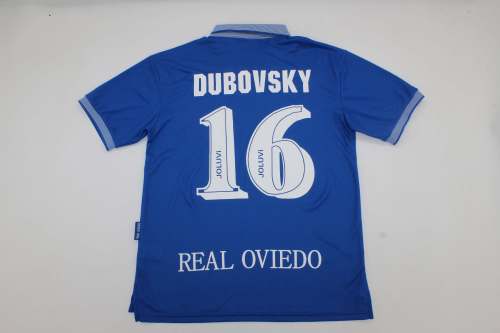 Retro Jersey 1996-1997 Real Oviedo DUBOVSKY 16 Home Soccer Jersey Vintage Football Shirt