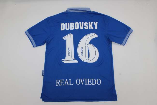 Retro Jersey 1996-1997 Real Oviedo DUBOVSKY 16 Home Soccer Jersey Vintage Football Shirt