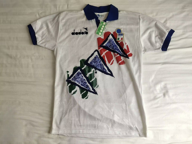 Retro Jersey Italy 1994 White Soccer Pre-match Jersey Vintage Football Shirt