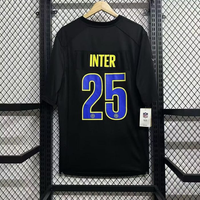 Fan Version 2025-2026 Inter Milan Black NFL Jersey 25 Shirt