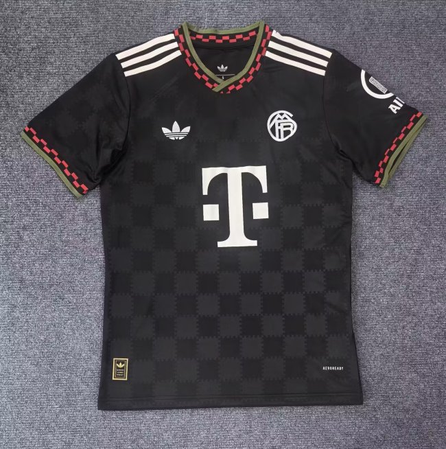 Fan Version 2025-2026 Bayern Munich Third Away Black Soccer Jersey Bayern Munchen Football Shirt