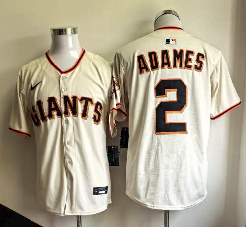 City Edition San Francisco Giants ADAMES 2 Off-White 2025 Cool Base Jersey