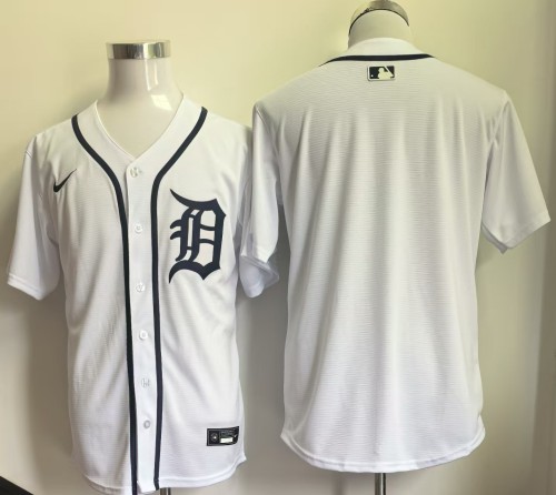 Detroit Tigers White Blank MLB Cool Jersey Baseball Shirt